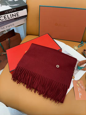 秋冬特惠💰460 诺悠翩雅围巾 经典“水波纹”素色羊绒围巾