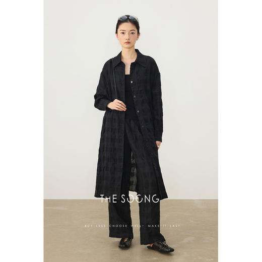 THESOONG|26s早春新款麻棉对条格纹立裁线条感时尚套装8533/8534 商品图6