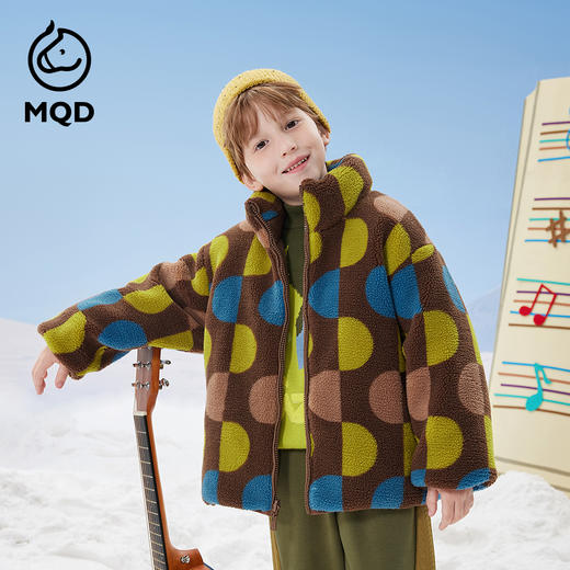【秒1】【MQD】男童冬季趣味满版印花立领羽绒服 商品图0