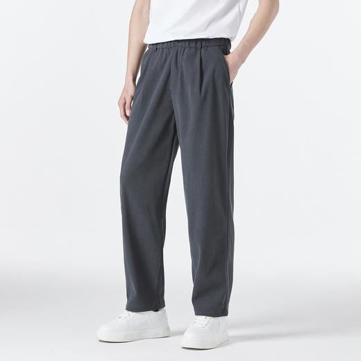 GXG男装【肌理面料】25春季简约日常通勤时尚百搭男式休闲直筒裤K&C 商品图6