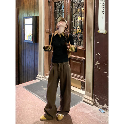 <曾小咸推荐>现货秒杀 ！微信超特价！格子假两件polo领长袖 日常139.99 立减60 秒杀79.99！！ 商品图1