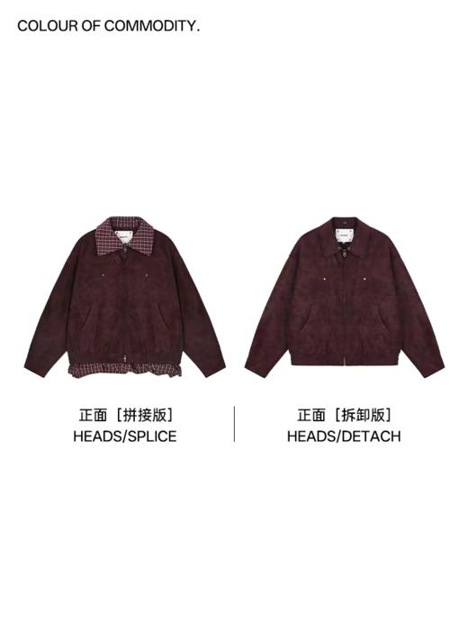 马得工地/MDGDWT111117/可拆卸格纹皮衣 商品图3