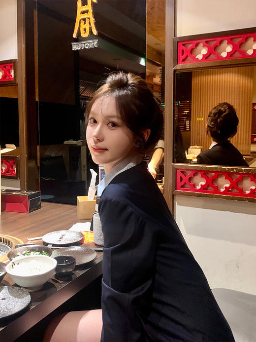 现货 魔女心愿 衬衫拼接假两件连衣裙 商品图4