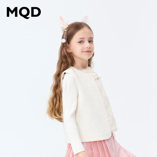【秒1】【MQD】女童冬季时尚精致小香风休闲马甲 商品图2
