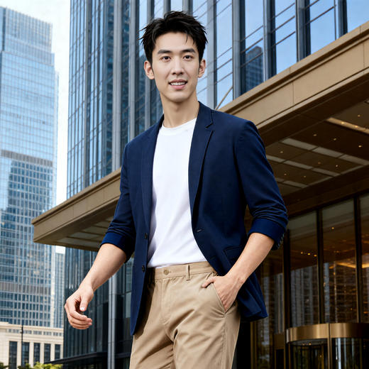 【无里单西】柒牌男装平驳领2026秋冬气质挺括利落抗皱西服外套男131C70010 商品图1