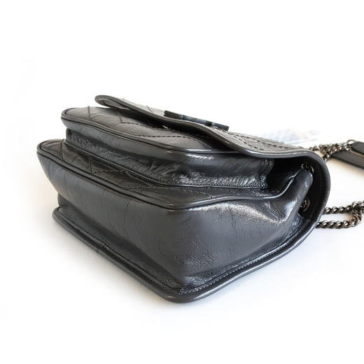 【闲置未使用】YSL圣罗兰NIKI 633160小号灰色D扣baby niki 链条包单肩斜挎包女士140126TJ03 商品图7