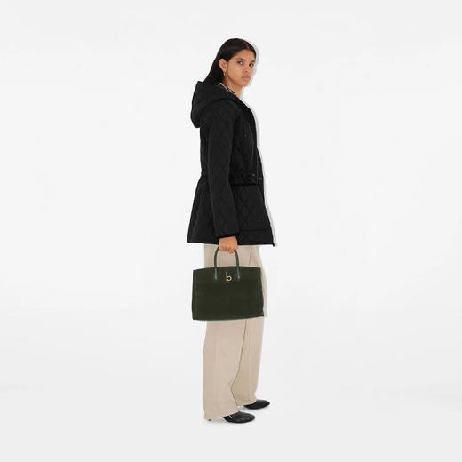 BURBERRY 巴宝莉 女士绗缝尼龙派克棉服 黑色 8105107 A1189 商品图4