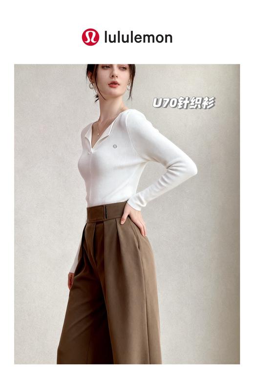 一包2件，lulu2025新款秋冬设计感V领羊绒针织衫！ 商品图1