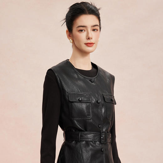 RE804斯尔丽26新款轻奢小香风马甲+网纱连衣裙名媛气质免搭配两件套 商品图7