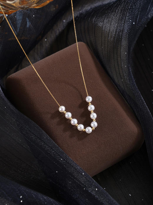 子佩集【九霄星芒】G18K珍珠惜王妃项链【MLKJXL003】4.2mm珠多珠2601 商品图2