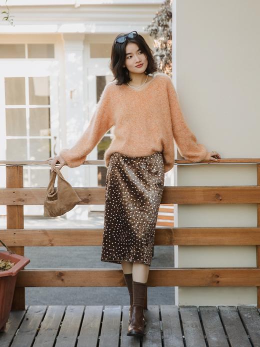 无缝一体26支纯羊毛拉绒V领毛衫FCG1WST057 商品图14