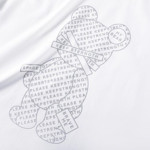 GXG男装【字母小熊】春季男女同款时尚圆领纯棉长袖t恤上衣K&C 商品图4