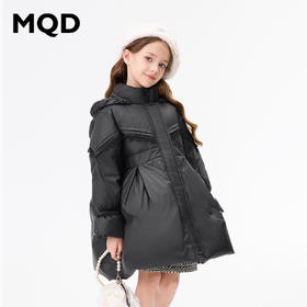 【秒1】【MQD】女童质感珠光香风蕾丝花边连帽羽绒服