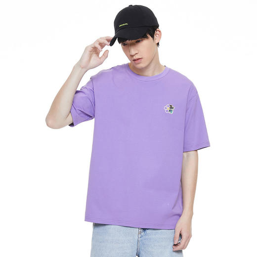 GXG男装夏季时尚简约印花t恤休闲百搭男女同款短袖K&C 商品图12