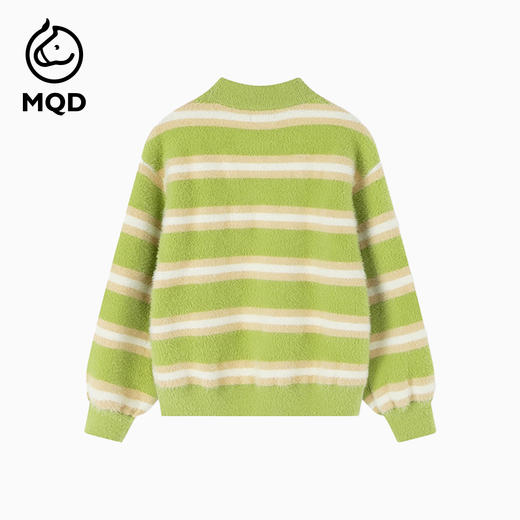 【秒2】【MQD】女童冬季满版时尚条纹半高领毛衣针织衫 商品图2