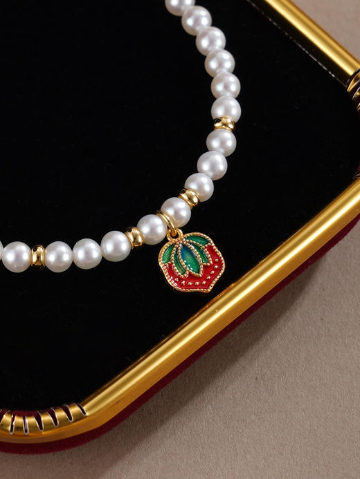 子佩集【美好发生】银S925珍珠惜王妃手链【MLSL002】3mm珠草莓镀金2601 商品图4