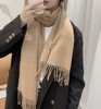 秋冬特惠💰460 诺悠翩雅围巾 经典“水波纹”素色羊绒围巾 商品缩略图7