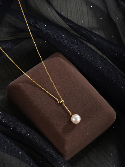 子佩集【虹彩缪斯】银S925珍珠惜王妃套链【PC7802】8.8mm珠镀金蝴蝶吊球2601 商品图2