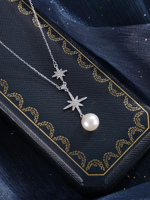子佩集【星芒守护】银S925珍珠惜王妃套链【YB5320】8.8mm珠双色星芒2601 商品图4