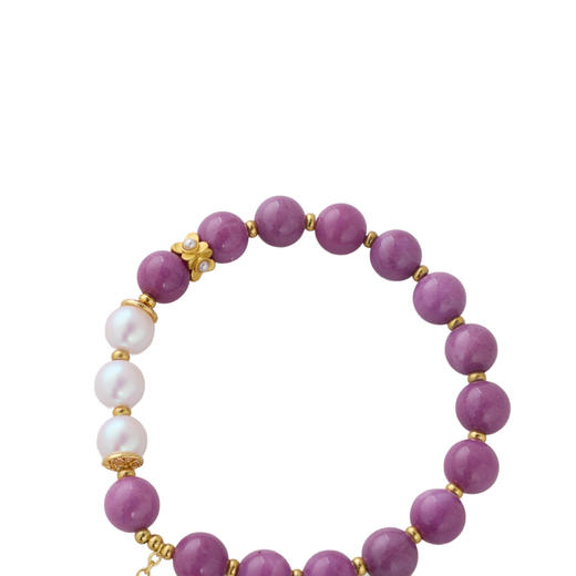 三彩2026新款紫云母贝珍珠串珠手串简约温柔优雅轻奢吊坠灵动女 商品图4