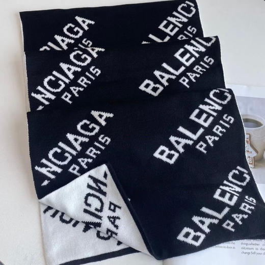 秋冬特惠💰170 巴黎世家围巾 男士围巾冬季精品上市 羊毛 新工艺柔软 商品图1