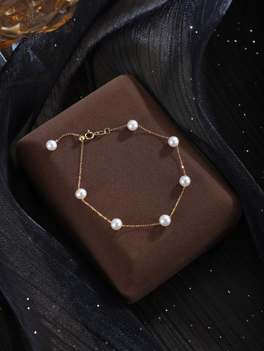 子佩集【星辉溯光】G18K珍珠惜王妃手链【MLKJSL001】4.5mm珠多珠2601 商品图3