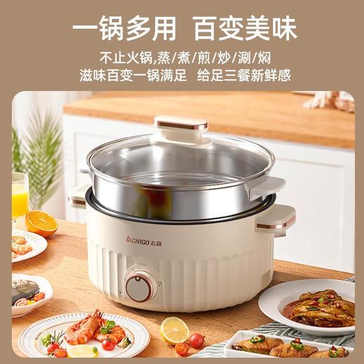 志高电煮锅电火锅多功能电热锅一体锅家用电蒸锅宿舍鸳鸯小火锅 商品图3