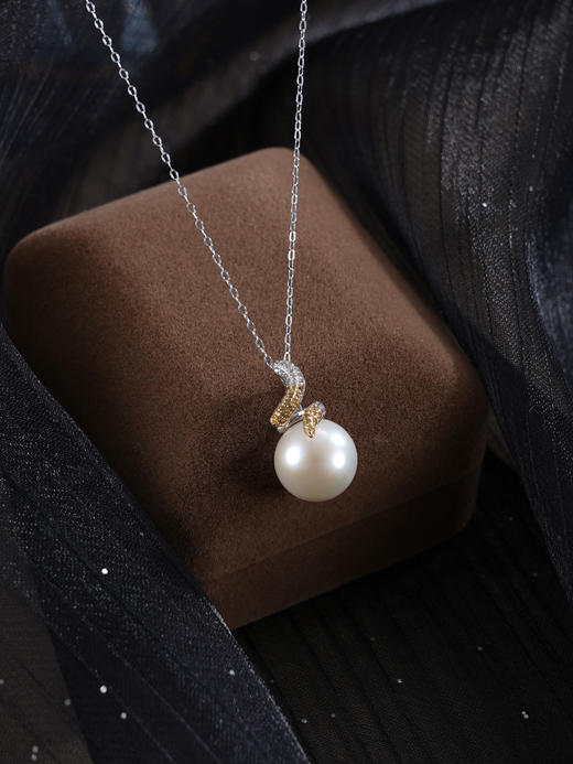 子佩集【守护灵蛇】银S925珍珠惜王妃套链【MLTL010】11mm珠镀金蛇绕2601 商品图2