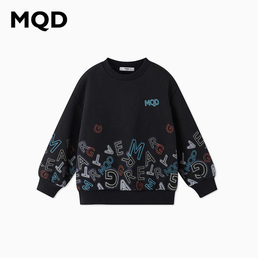 【秒3】【MQD】男童冬季潮酷字母保暖舒适休闲圆领卫衣 商品图4
