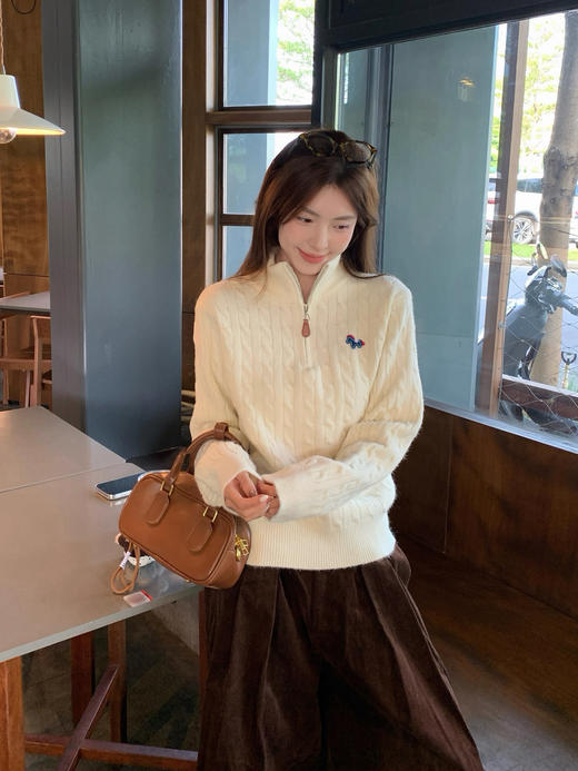 马年限定马到成功拧花羊毛兔绒混纺POLO衫 商品图10