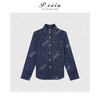 04-6潘依绣丁丁宠粉天丝-亚麻复古水洗翻领牛仔衬衫外套S66399 商品缩略图0