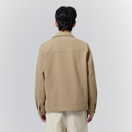 GXG男装【结构线条】25春季时尚创意分割斜纹翻领男式休闲夹克K&C 商品图3