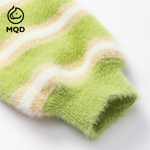 【秒2】【MQD】女童冬季满版时尚条纹半高领毛衣针织衫 商品图5