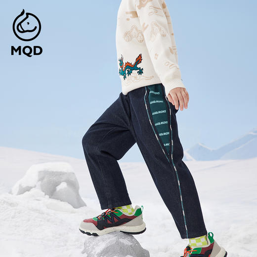 【秒3】【MQD】男童冬季防褪色工装休闲牛仔长裤 商品图2