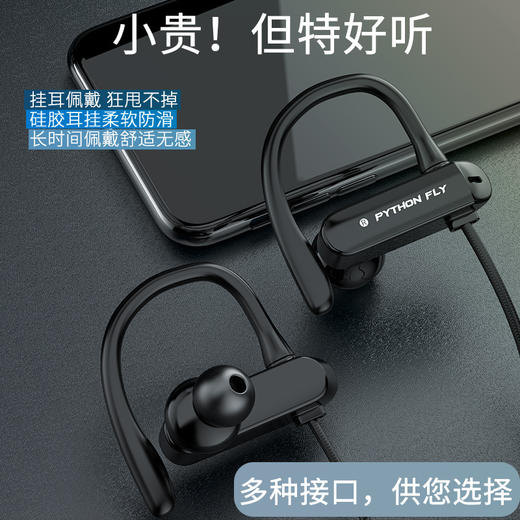 跨境货源TYPE-C有线入耳式运动耳挂游戏吃鸡线控带麦K歌耳机 商品图1