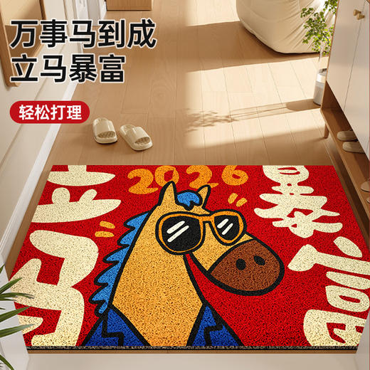 【MAYNOS马年丝圈地垫】  马年限定招财地垫！骏马迎春！立马有钱~ 商品图2