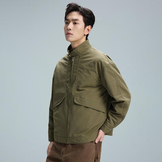 GXG男装25秋季时尚潮流简约翻领夹克宽松舒适百搭休闲男士外套K&C 商品图7