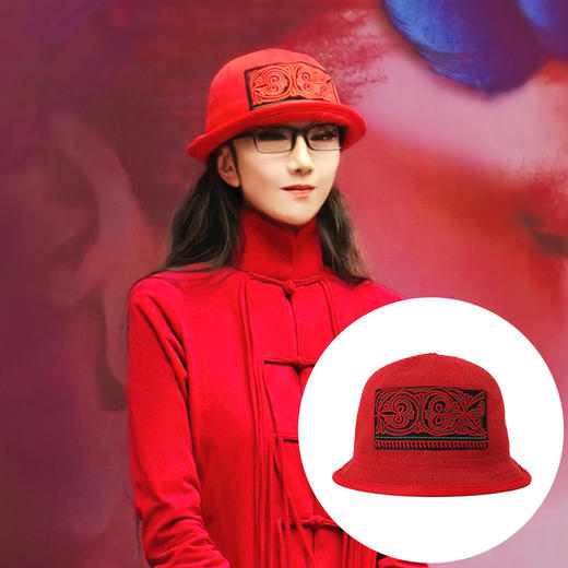 【2026年货节新品】游红绣檐针织礼帽 | 现货加急发 商品图0