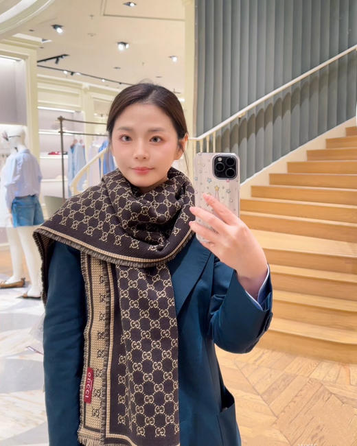 秋冬特惠💰240 古驰围巾【小G双面-Gu秋冬新款，GG时髦复古双面羊毛围巾！！】 商品图7