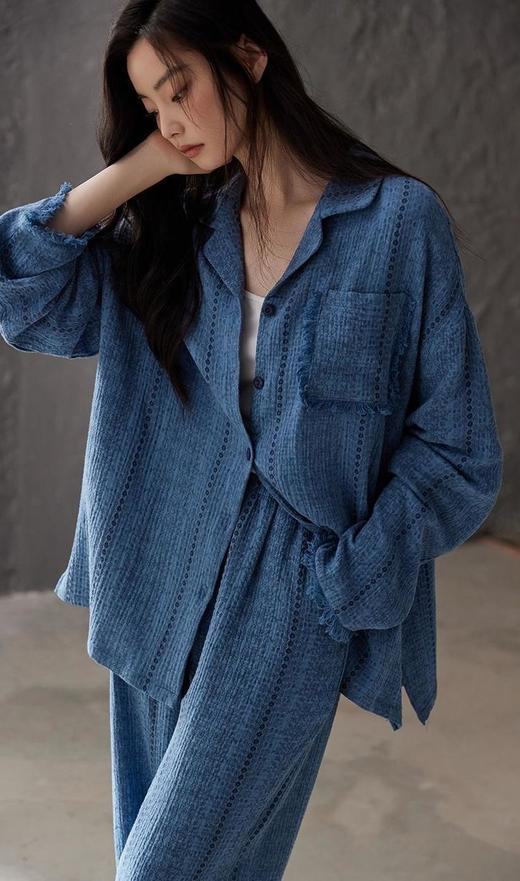 新款品牌正品假日胸垫流苏浪漫A级棉纱家居服睡衣 商品图6