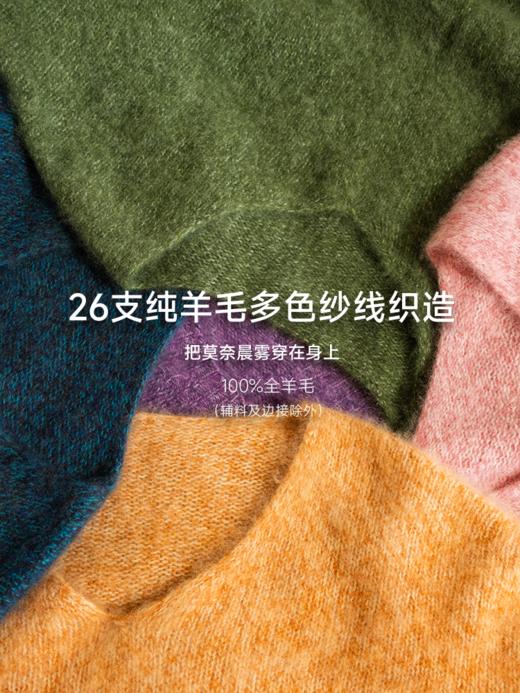 无缝一体26支纯羊毛拉绒V领毛衫FCG1WST057 商品图8