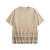 男款棉质渐变格纹短袖T恤zh007 商品缩略图0