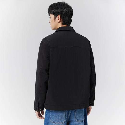 GXG男装【立体提花】25春季时尚简约休闲舒适百搭男式翻领夹克K&C 商品图3