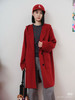 114-3 原价1699 渠道货 原材 小禾双面羊毛呢 手工剖缝 红色连帽大衣 新年小红帽大衣 商品缩略图9