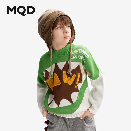 【秒2】【MQD】童装男童毛衣秋冬季新款儿童针织上衣半高领毛线衫衣服 商品图0