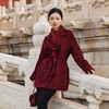 西子/岁丰苏力羊毛混纺经典双排扣翻领毛呢短款大衣/DYHJ0422 商品缩略图1