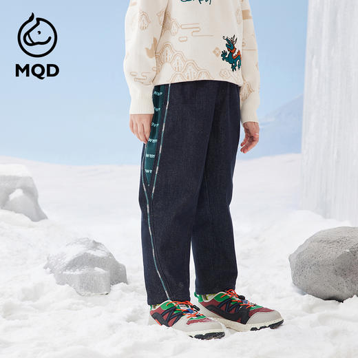 【秒3】【MQD】男童冬季防褪色工装休闲牛仔长裤 商品图1