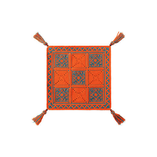 苏苏姐家方栀意抱枕套手工DIY钩针4股棉毛线团自制材料包 商品图4