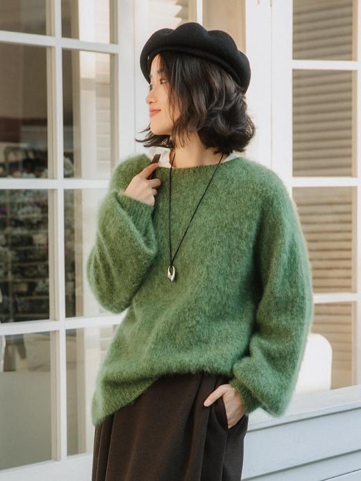 无缝一体26支纯羊毛拉绒圆领毛衫FCG1WST058 商品图11