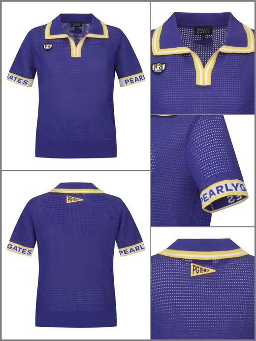 PG家新款春夏女士时髦撞色运动针织上衣！贸易商翻单纯尾货！跟大货一批出来，品质硬核不怕比对! 选用定织双纱骨弹力线，一般市面上见到的大多是单纱，这种双纱的质地更有质感，同时亲肤透气！ 商品图4